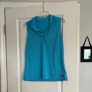 Nike Women's Sleeveless Polo Tank Top - Bright Teal